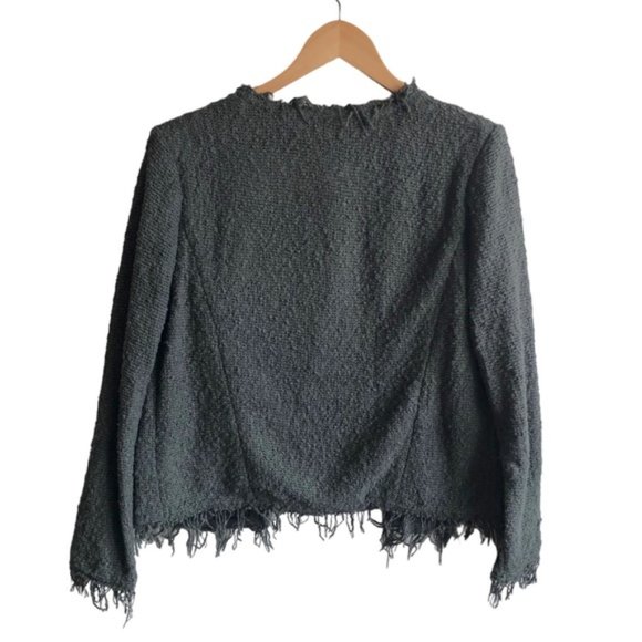 IRO Shavani Jacket EU 40 Gray Open Front Bouche - Picture 6 of 16